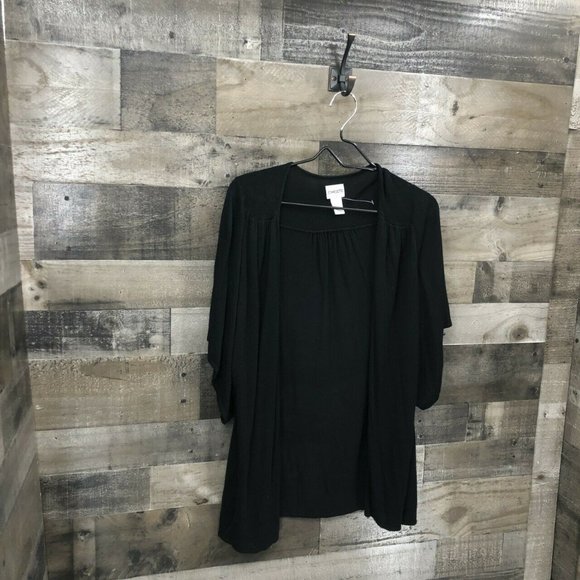 Chico's Open Front Wide Sleeve Sweater Size 2/L/12 - Picture 2 of 6